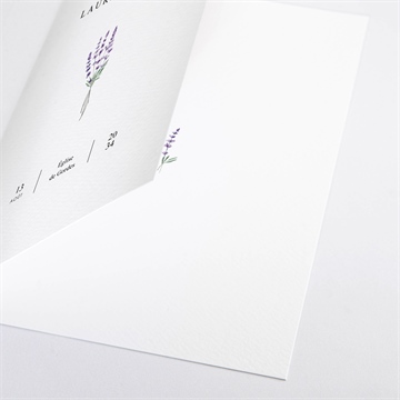 Livret de messe mariage lavande - Détail du livret