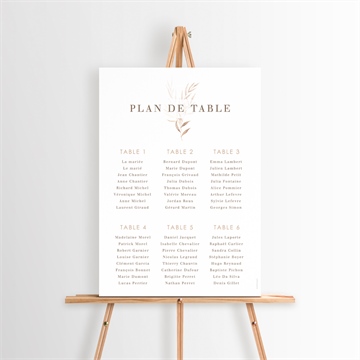 Plan de table mariage l'arche