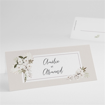 Marque-place mariage orchidées