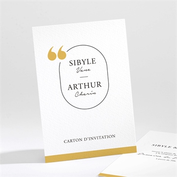 Carton d'invitation mariage gatsby argent