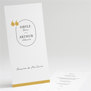 Menu mariage gatsby argent