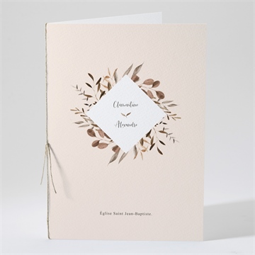 Livret de messe mariage virevoltant