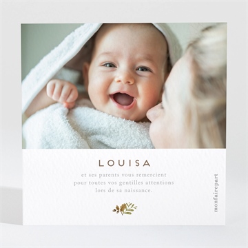 Remerciement naissance mon renardeau - Dos de la carte