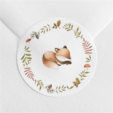 Sticker naissance mon renardeau