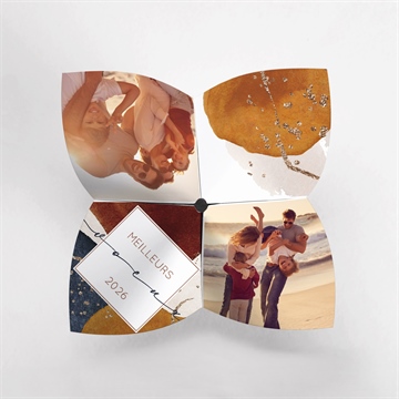 Carte de voeux eclatante - Vue du dessus