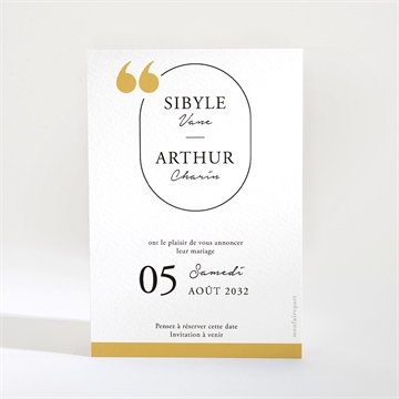 Save the Date mariage gatsby argent