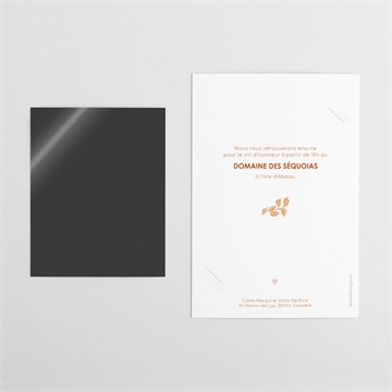 Faire-part mariage hippie - Dos du faire-part