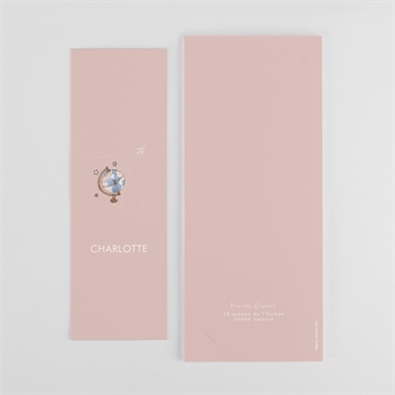 Faire-part naissance passeport fille photomaton - Dos du faire-part