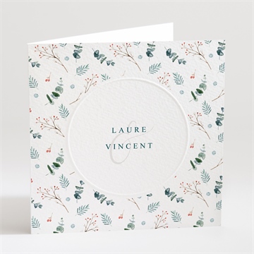 Faire-part mariage hivernal