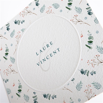 Faire-part mariage hivernal - Détail du faire-part