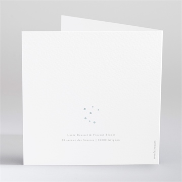 Faire-part mariage hivernal - Dos du faire-part