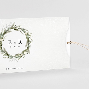 Faire-part mariage couronne d'hiver