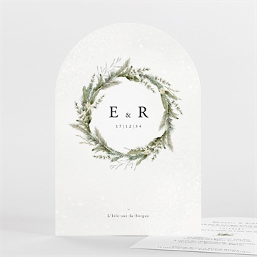 Faire-part mariage couronne d'hiver arche