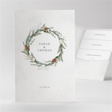 Faire-part mariage noël pocketfold
