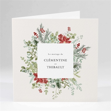 Faire-part mariage jardin fleuri