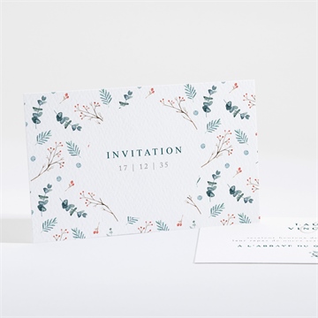 Carton d'invitation mariage hivernal