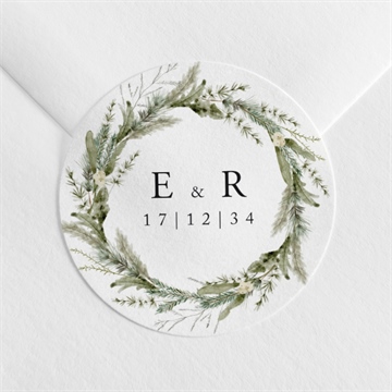 Sticker mariage couronne d'hiver