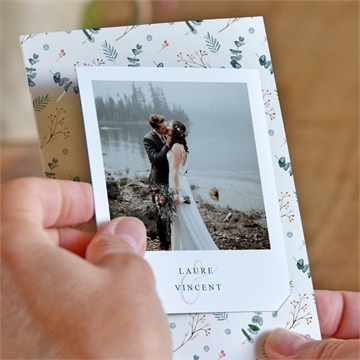 Remerciement mariage hivernal - Mise en situation