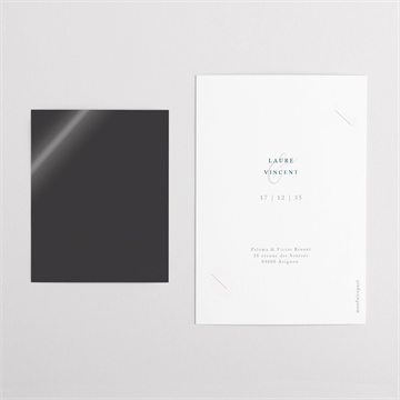 Remerciement mariage hivernal - Dos du remerciement