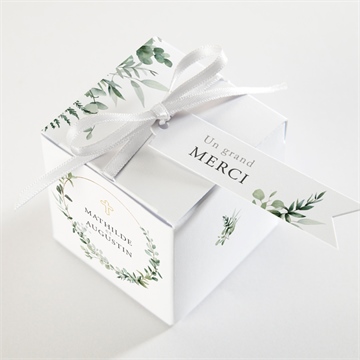 Boîte de dragées mariage sacré - Dessus de la boîte