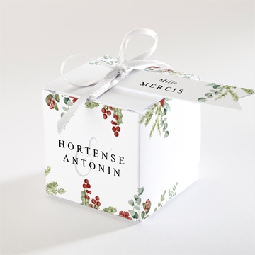 Boîte de dragées mariage douce subtilité