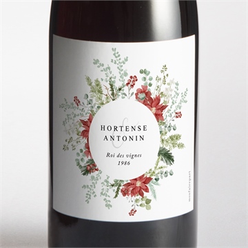 Etiquette de bouteille mariage douce subtilité