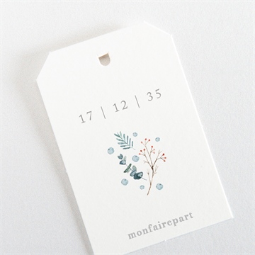 Etiquette mariage hivernal - Dos de l'étiquette