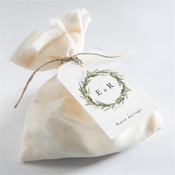 Etiquette mariage couronne d'hiver - Mise en situation