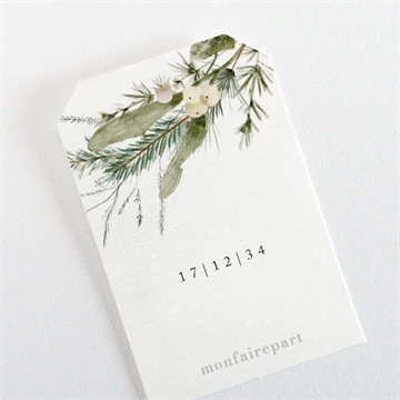 Etiquette mariage couronne d'hiver - Dos de l'étiquette