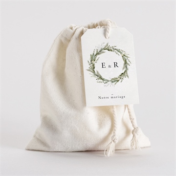 Pochon mariage  couronne d'hiver