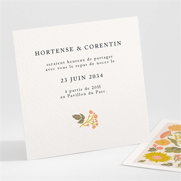 Carton d'invitation mariage hippie chic