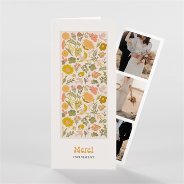 Remerciement mariage hippie chic