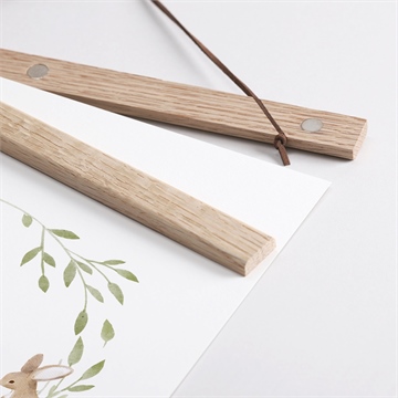 Affiche naissance petits lapins - Détail des supports en bois