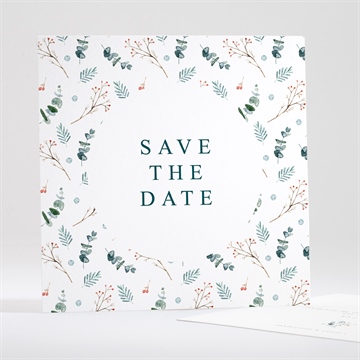 Save the Date mariage hivernal