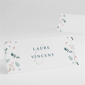 Marque-place mariage hivernal