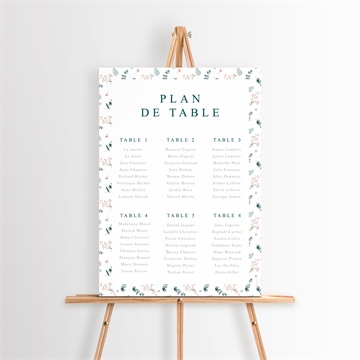 Plan de table mariage hivernal