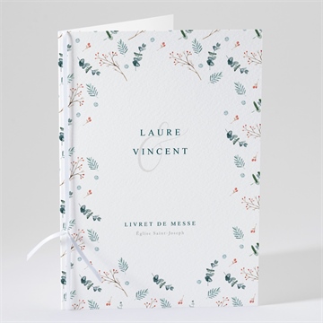 Livret de messe mariage hivernal