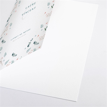 Livret de messe mariage hivernal - Détail du livret