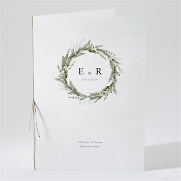 Livret de messe mariage couronne d'hiver