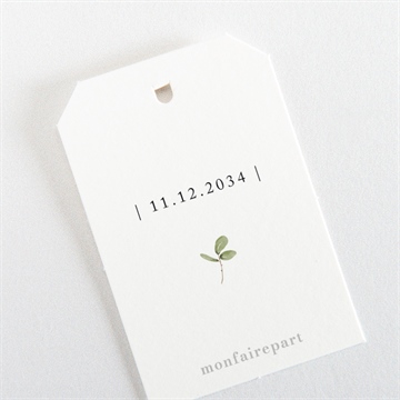 Etiquette mariage ronde fleurie - Dos de l'étiquette