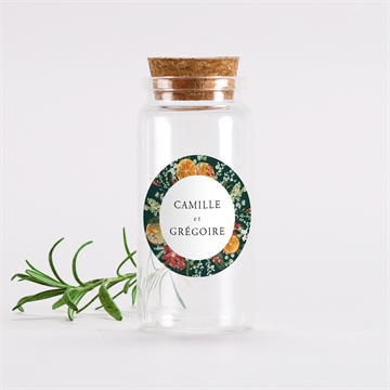 Mignonette mariage orange de noël or