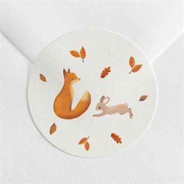 Sticker naissance renard et animaux