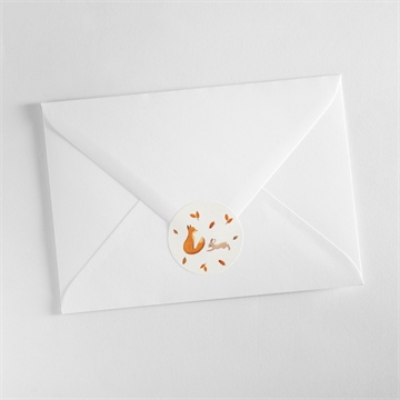 Sticker naissance renard et animaux - Mise en situation