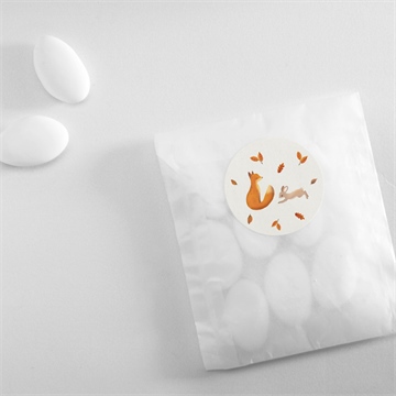 Sticker naissance renard et animaux - Mise en situation