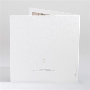 Faire-part naissance montgolfière plié - Dos du faire-part