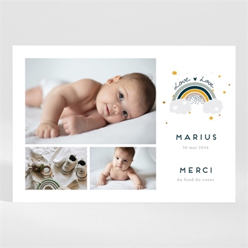 Remerciement naissance arc-en-ciel