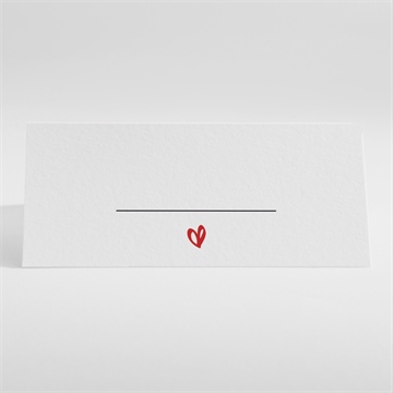 Marque-place mariage coeur - Dos du marque-place