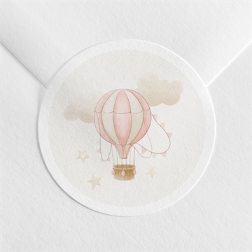 Sticker naissance une montgolfière