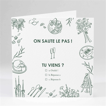 Carte pliée - carré