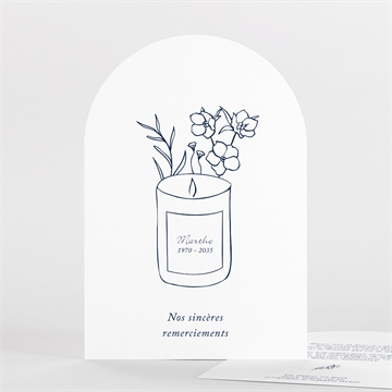 Remerciement décès bougie éternelle